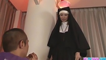 Japanese Milf Rika Sakurai Enjoys Anal Sex With A Priest