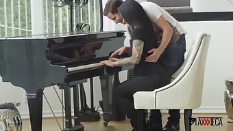 Jack Escobar, A Mexican Piano Instructor, Takes Advantage Of The Situation And Has Sex With Katrina Jade In An Amazing Way!