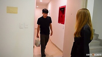 A Blonde Gets Her Ass Fucked By A Student After A Relaxing Massage