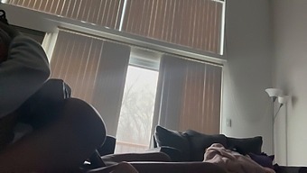 Big Ass Babe Rides To Orgasm On Couch