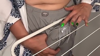 Stepson Witnesses Stepmother'S Large Penis Rubbing On Clothes Dryer
