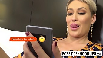 Milf With Big Boobs Gives Blowjob To Her Stepson